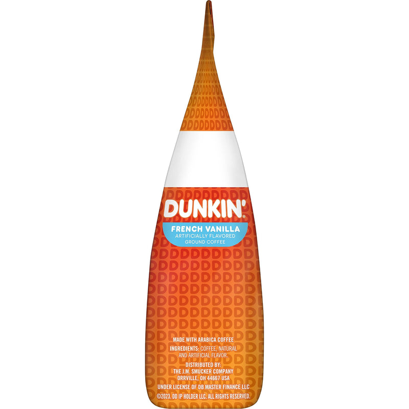Dunkin' French Vanilla Ground Coffee, Medium Roast, 12 oz., Each (SMU00047)
