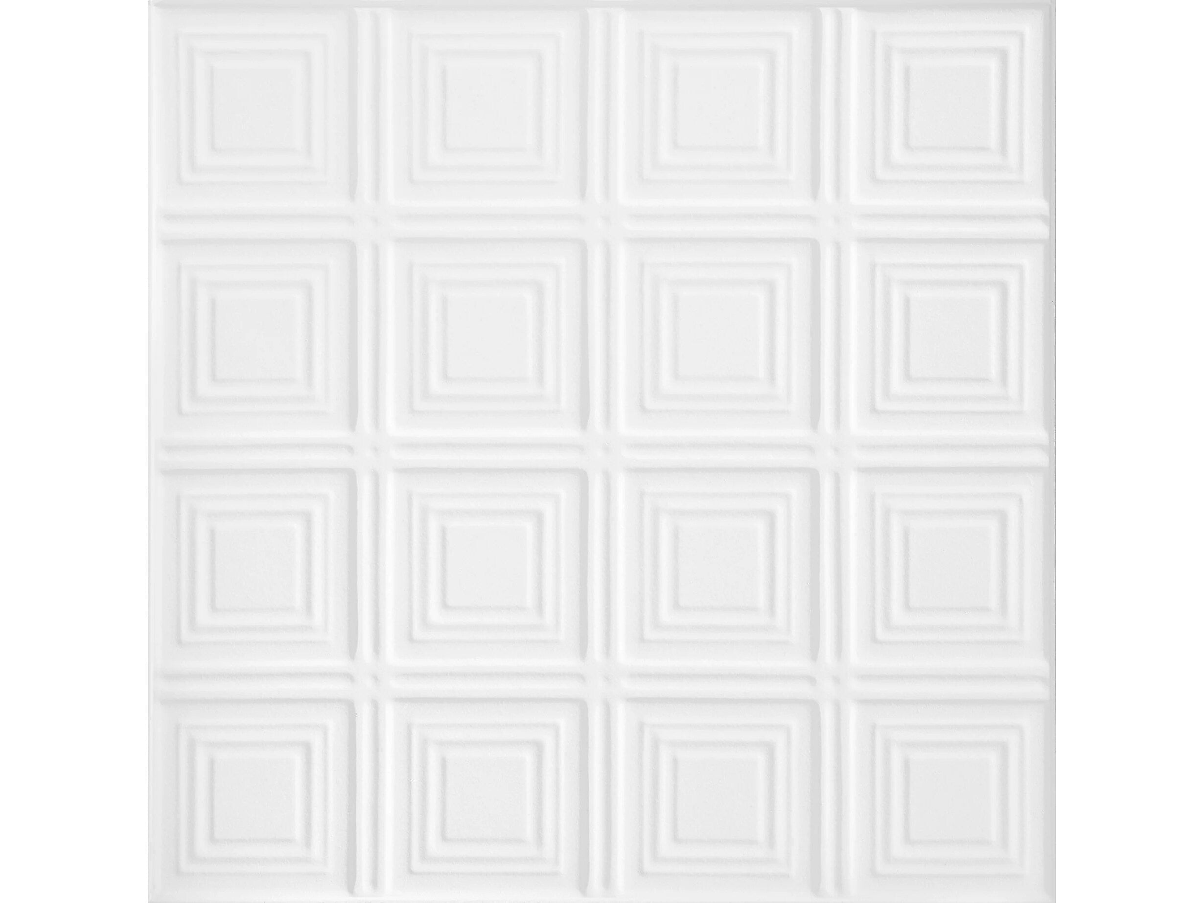 Armstrong TINCRAFT Tegular Edge Ceiling Tile, 24" x 24", White, 8/Carton (BP8009A)