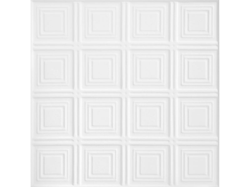 Armstrong TINCRAFT Tegular Edge Ceiling Tile, 24" x 24", White, 8/Carton (BP8009A)