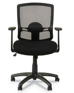 Alera Etros Mesh and Fabric Office Chair with Fixed Arms, Black (ALEET42ME10B)