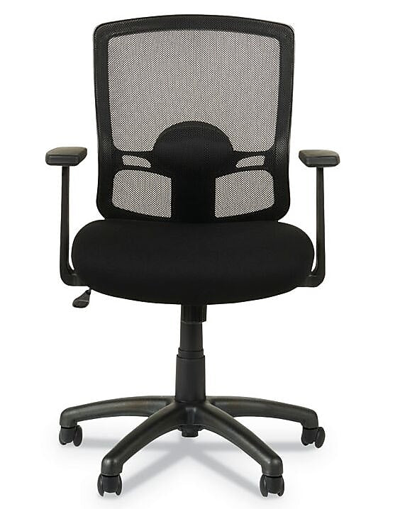 Alera Etros Mesh and Fabric Office Chair with Fixed Arms, Black (ALEET42ME10B)