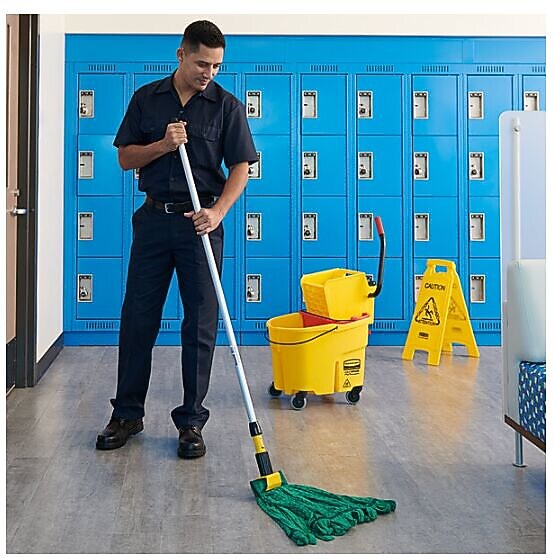 Rubbermaid Gripper 54" Metal Fiberglass Wet Mop Handle Jaw Style (FGH245000000)