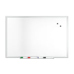 TRU RED™ Magnetic Steel Dry Erase Board, Satin Frame, 3' x 2' (TR61169)