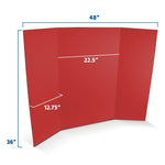 Flipside Corrugated Project Board, 3' x 4', Red, 24/Carton (30069-24)
