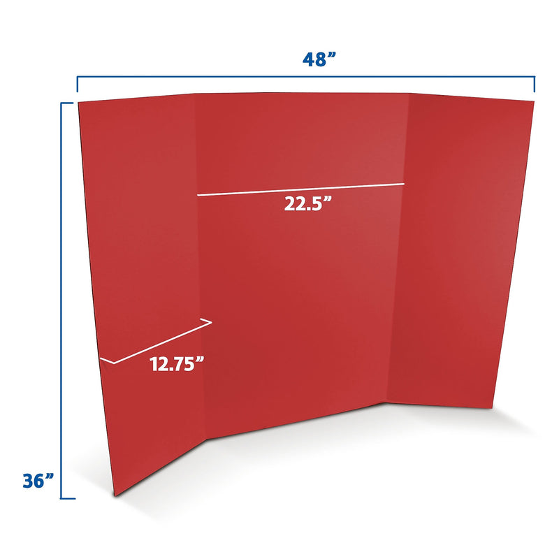 Flipside Corrugated Project Board, 3' x 4', Red, 24/Carton (30069-24)