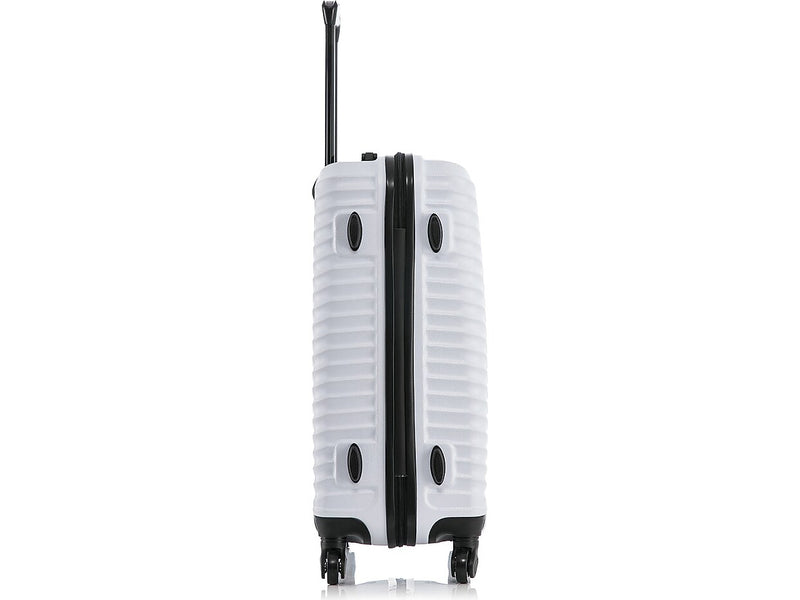 DUKAP Adly 24" Hardside Suitcase, 4-Wheeled Spinner, TSA Checkpoint Friendly, White (DKADL00M-WHI)