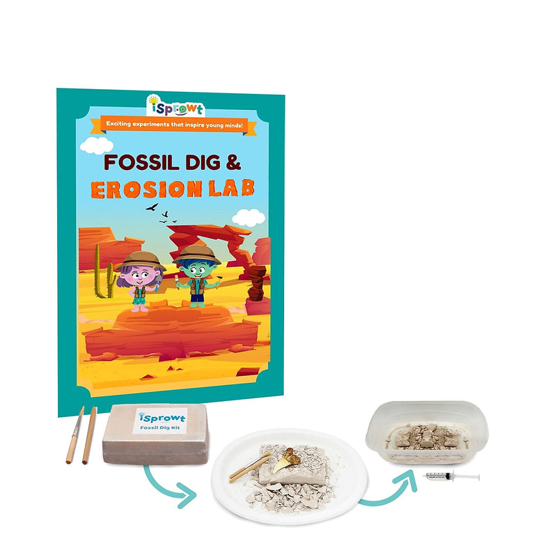 iSprowt Fossil Dig & Erosion Lab Kit, Multicolor (785459614120)