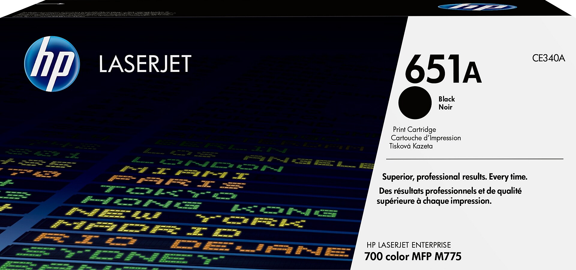 HP 651A Black Standard Yield Toner Cartridge, Prints Up to 13,500 Pages (CE340A)