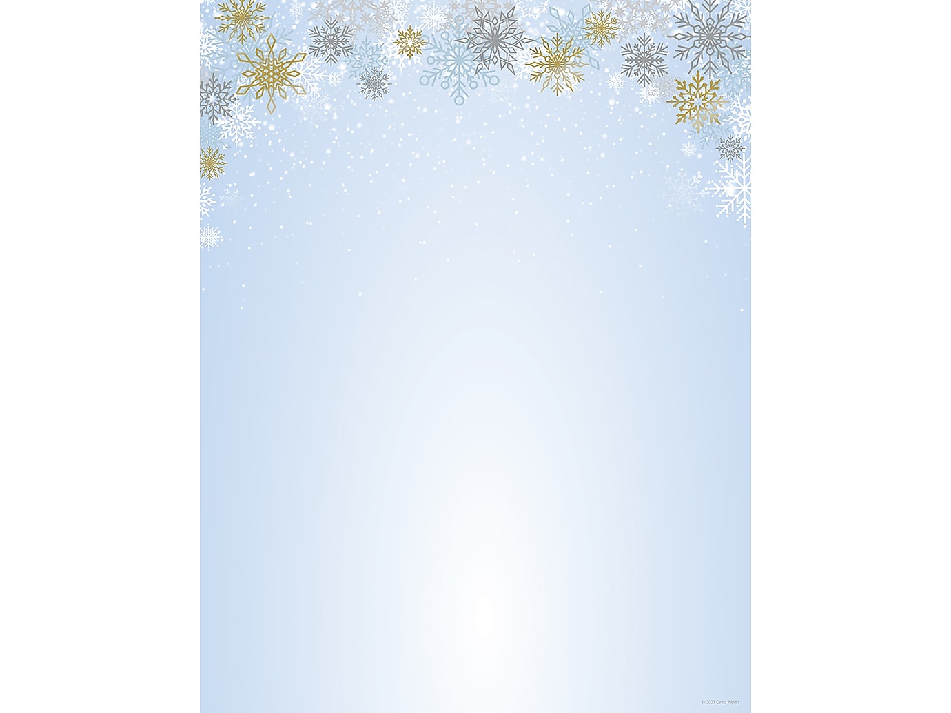 Great Papers Snowy Day Seasonal Letterhead, Multicolor, 25/Pack (2023049)