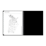 2025-2026 Blue Sky 8.5" x 11" Academic Year Weekly & Monthly Planner, Plastic Cover, Solid Black (134433-A26)