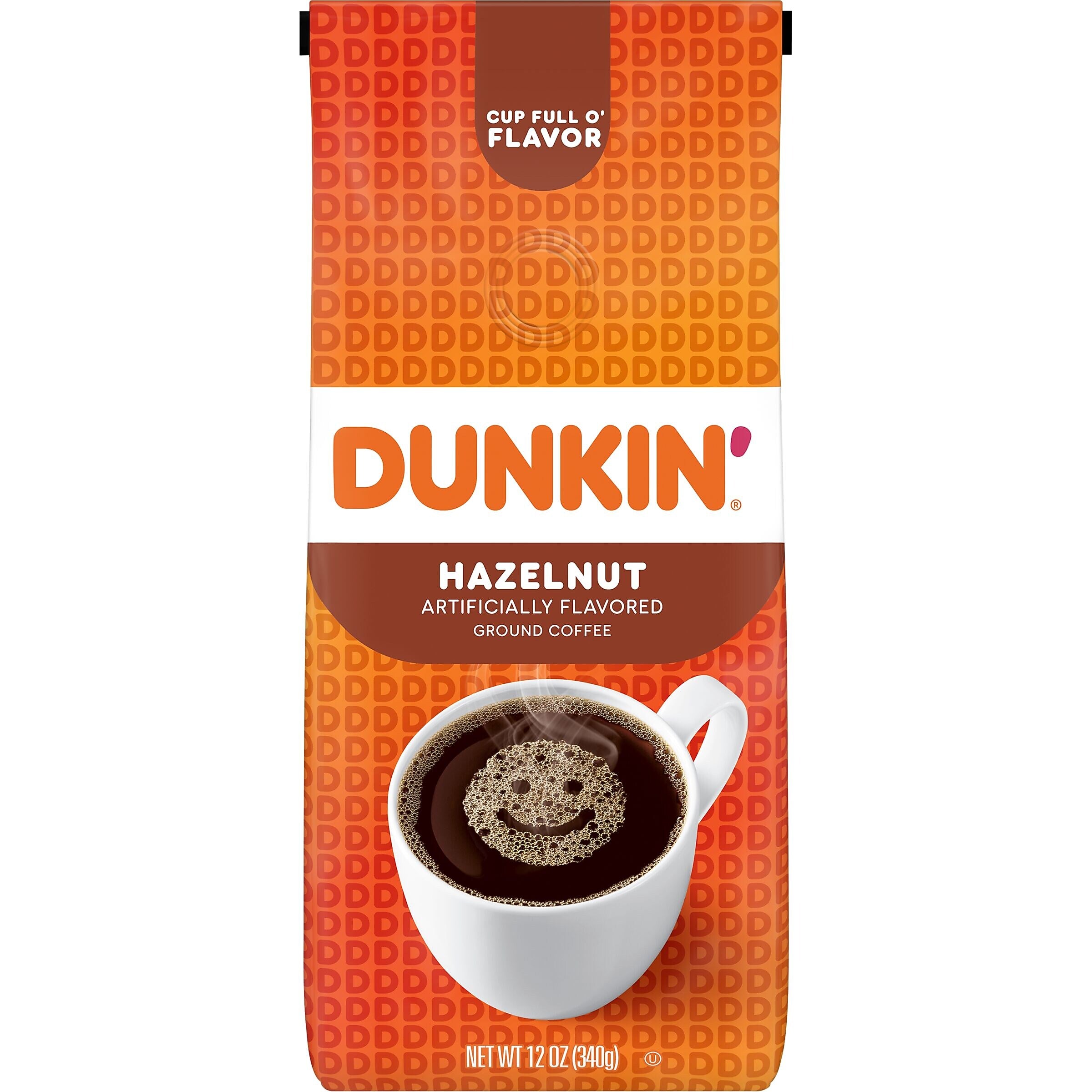 Dunkin' Hazelnut Ground Coffee, Medium Roast, 12 oz., Each (SMU00049)