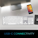 Adesso EasyTouch 730 Wired Multi-OS Scissor Switch Keyboard with Copilot AI Hotkey, White (AKB-730UW)