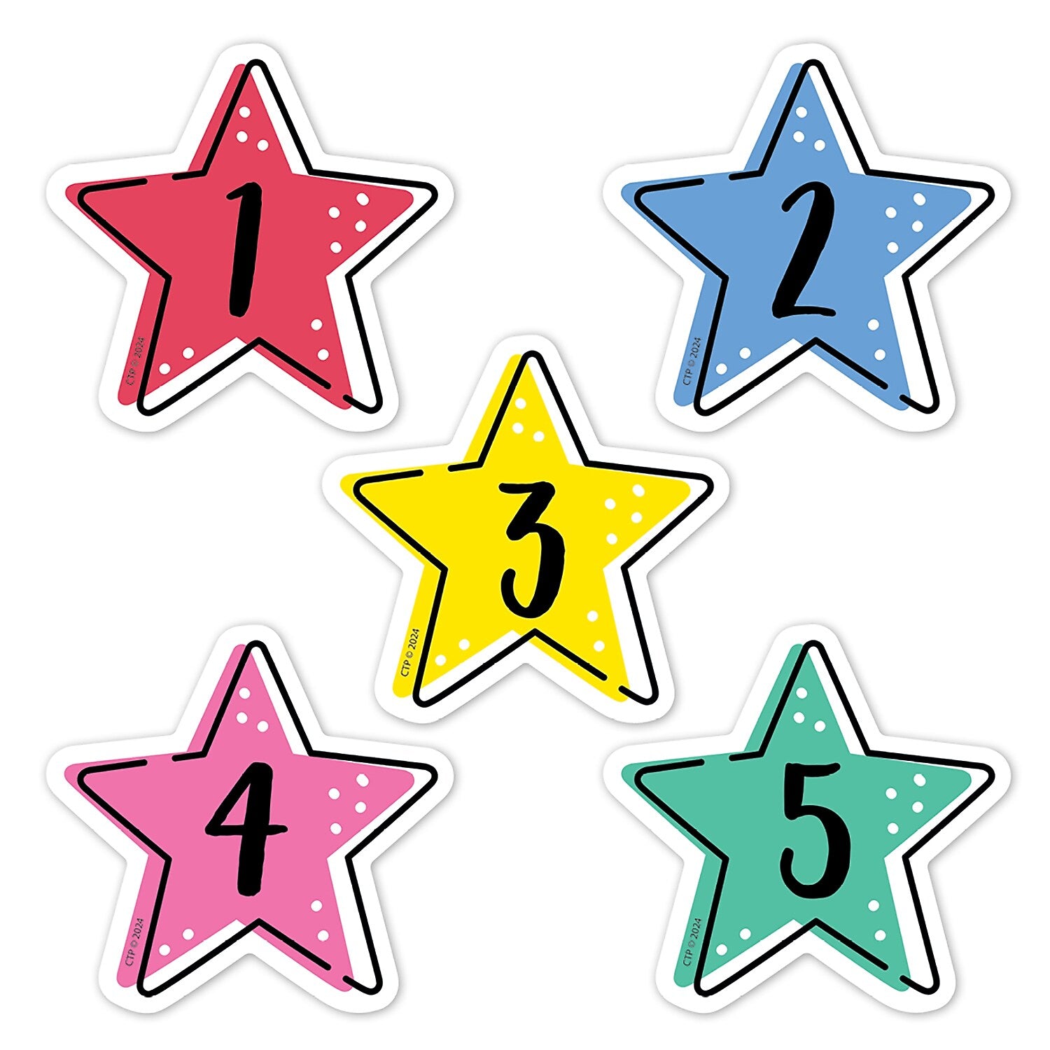 Creative Teaching Press Star Bright Calendar Days Top Classroom Decorating Accents, 35/Pack, 6 Packs/Bundle (CTP10932-6)