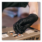 GloveWorks by AMMEX Industrial Nitrile Gloves, Powder-Free, 5 mil, Medium, Black, 100/Box, 10/Carton