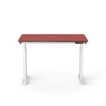VersaDesk PowerLift 48"W Electric Rectangular Adjustable Standing Desk, Cherry/White (PLSDR4830-WC-APP )
