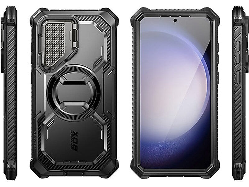 i-Blason ArmorBox MagSafe Rugged Case for Samsung Galaxy S24, Shock Absorbing, Black (GS24ABSPBK)