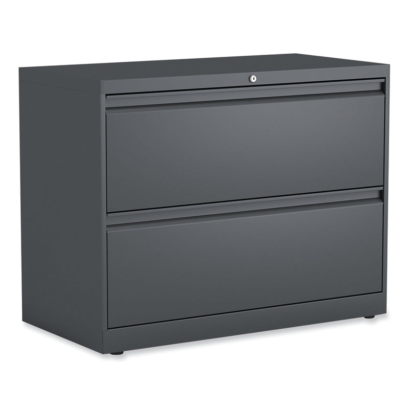 Alera® Lateral File, 2 Legal/Letter/A4/A5-Size File Drawers, Charcoal, 36" x 18.63" x 28"
