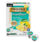 Twinings Probiotics+ Herbal Lemon & Ginger Tea, Keurig® K-Cup® Pods, 24/Box (F16930)