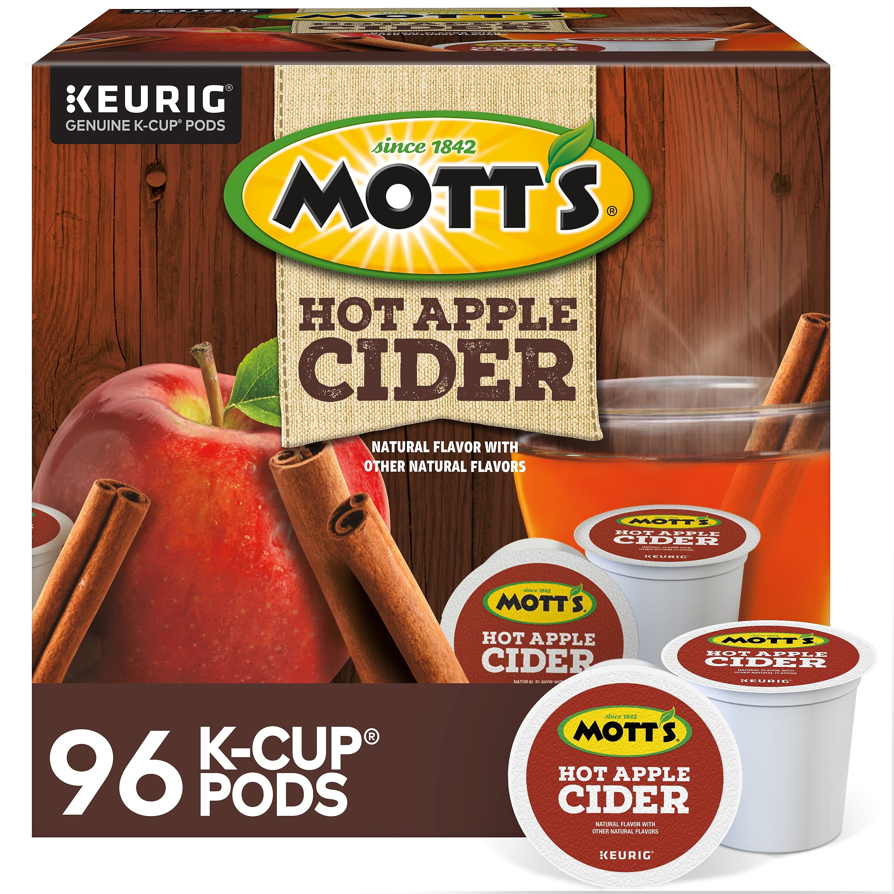 Mott's Apple Cider, Keurig® K-Cup® Pods, 96/Carton (386040CT)