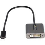 StarTech.com USB-C to DVI Video Adapter, Male to Female, Black, DVI-D, 1920x1200, For DVI-D Display/Monitor/Projector (CDP2DVI)