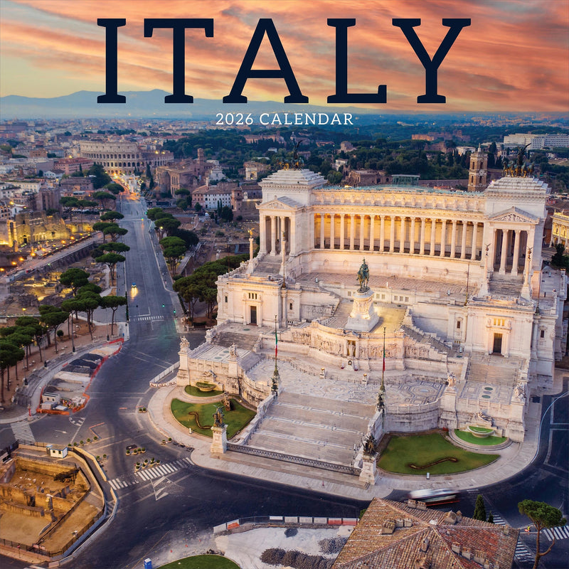 2026 TF Publishing Italy 12" x 12" Monthly Wall Calendar, Multi (26-1014)