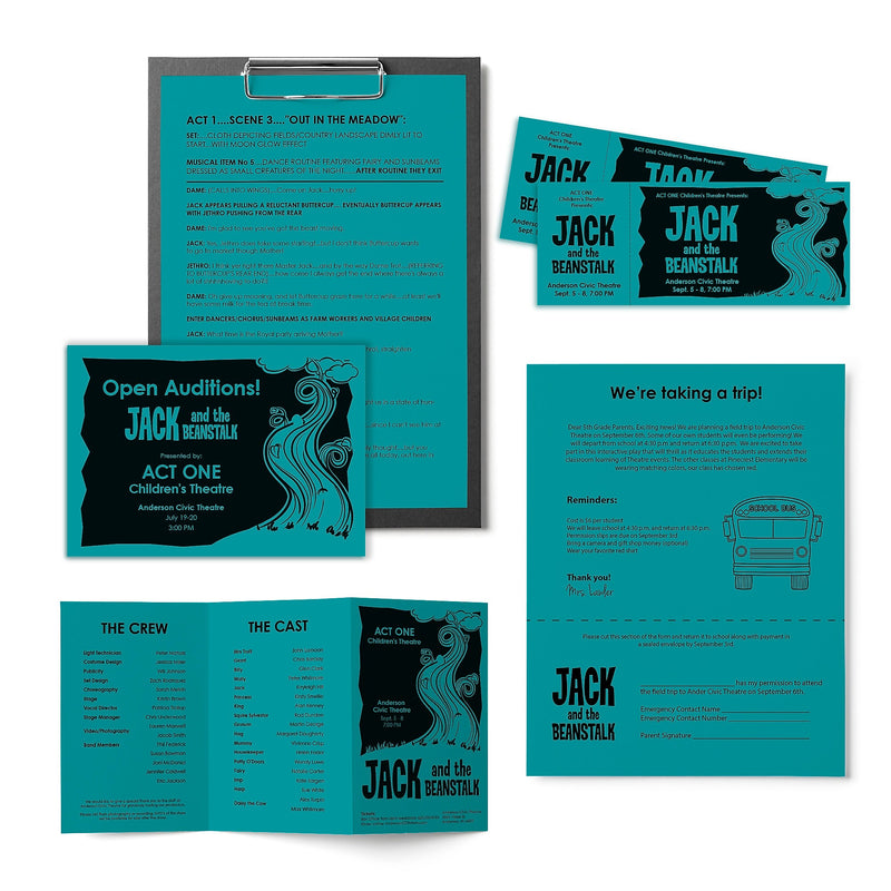 Astrobrights 8.5" x 11" Color Multipurpose Paper, 24 lbs., Terrestrial Teal, 500 Sheets/Ream, 10/Ream (21849/22479CT)
