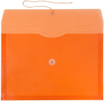 JAM Paper Premium Plastic Document File, Letter, Orange, 3/Pack (218B1ORX3)