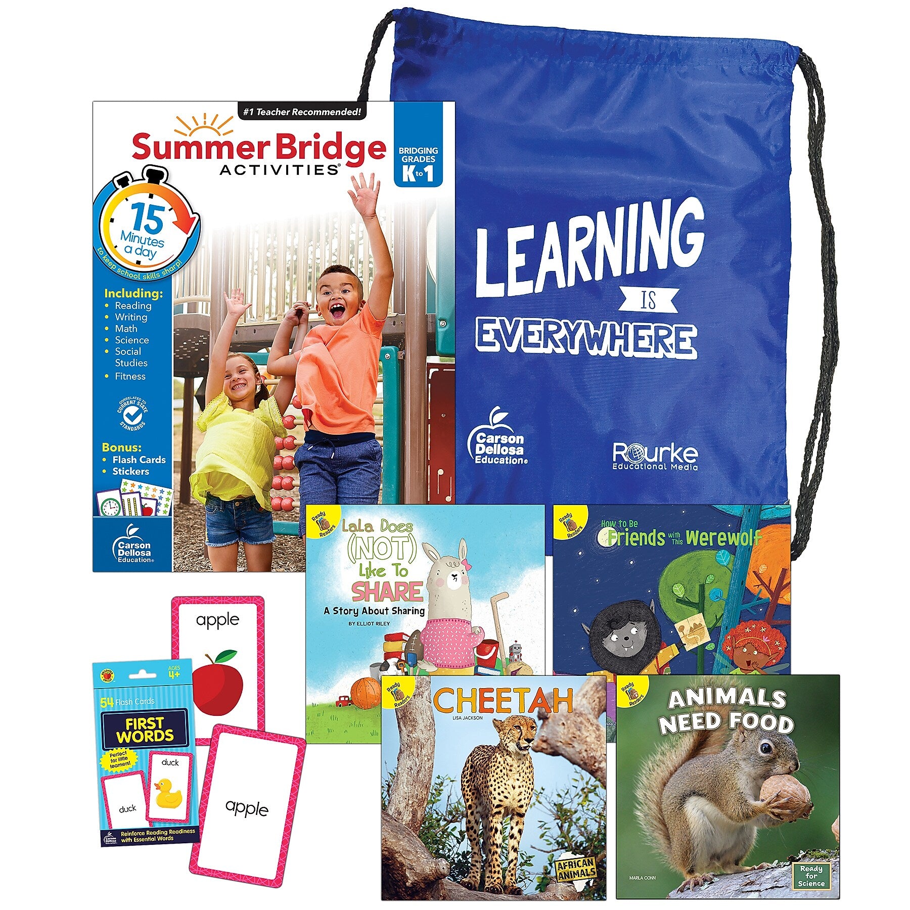 Summer Bridge Activities Summer Bridge Essentials Backpack, Grade K-1 Workbook, 8/Set (CD-745382B)