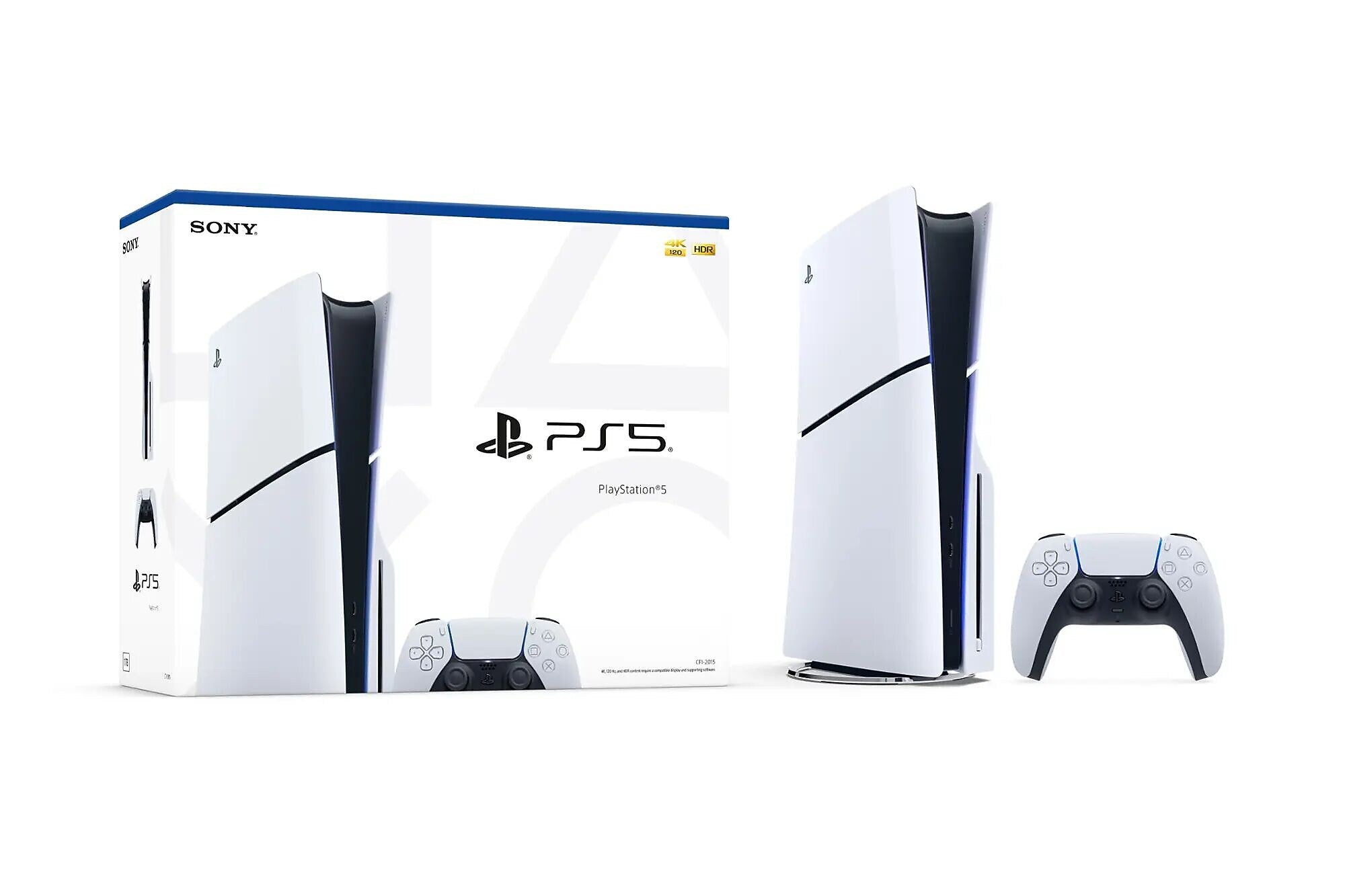 Sony PlayStation 5 Slim Gaming Console, 1TB SSD, White (1000039671)