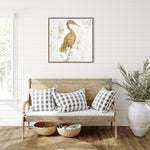 Amanti Art Gilded Heron I by Jennifer Goldberger Framed Canvas Wall Art Print, 30" x 30" (A42678302618)