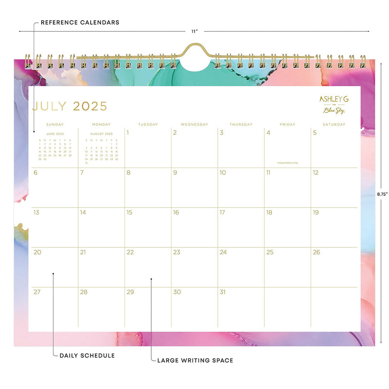 2025-2026 Blue Sky Ashley G 11" x 8.75" Academic Monthly Desk Pad Calendar (150160-A26)