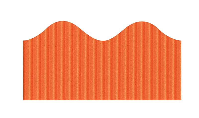Pacon Scalloped Bordette Decorative Border, 2 1/4" x 50', Orange (P0037104)