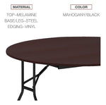 Alera® Round Wood Folding Table, 59 dia x 29.13h, Mahogany (ALEFT7260DMY)