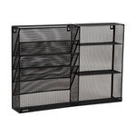 Mind Reader 8-Compartment Stackable Metal Desk Organizer, Black (MAGSHELF-BLK)