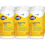 CloroxPro Disinfecting Wipes, Lemon Fresh, 75 Wipes/Container, 6/Carton (CLO15948)