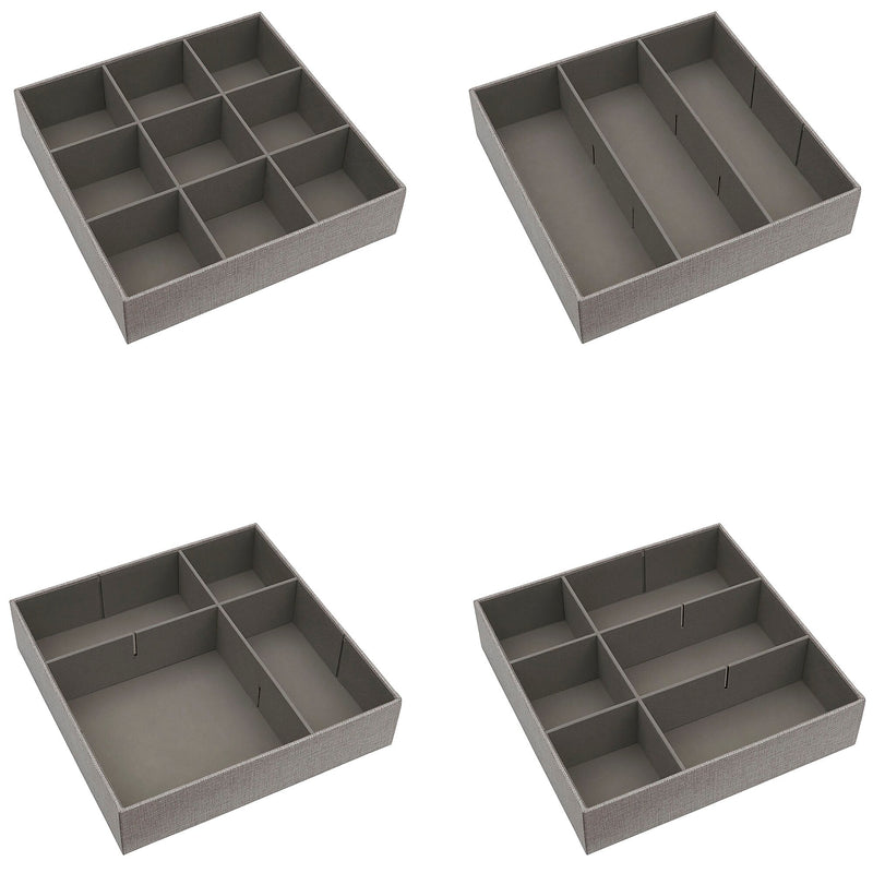 Household Essentials Drawer Organizers, Gray, 3/Pack (750-1)