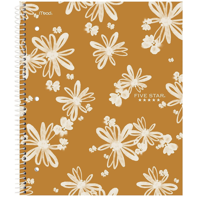 Five Star Soft Petals 1-Subject Notebooks, 8.5" x 11", College-Ruled, 80 Sheets, Assorted Colors, 2/Pack (820331)