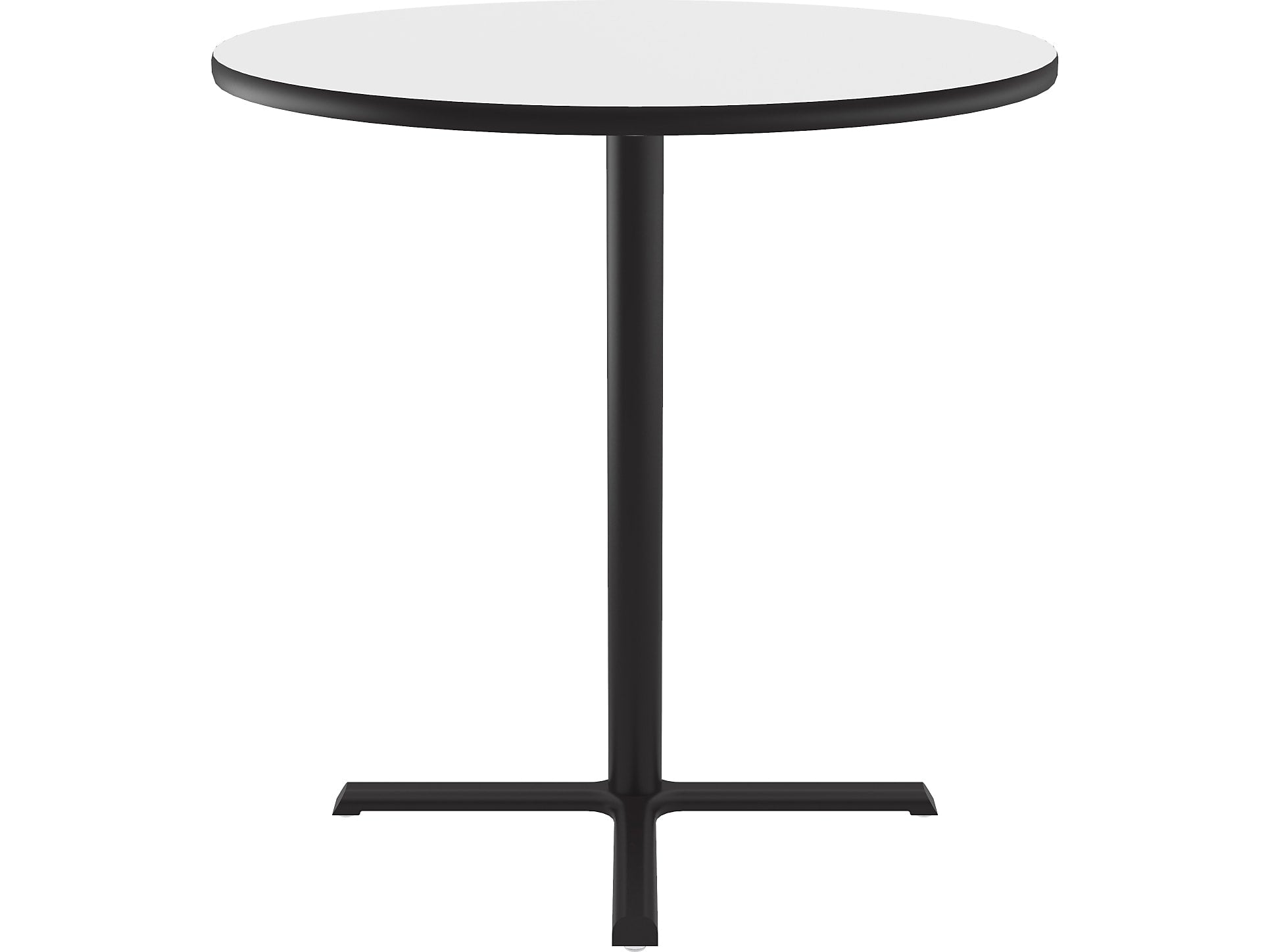 Correll 48" Round Dry-Erase Markerboard Cafe Table, Frosty White/Black (BXB48DER-80)