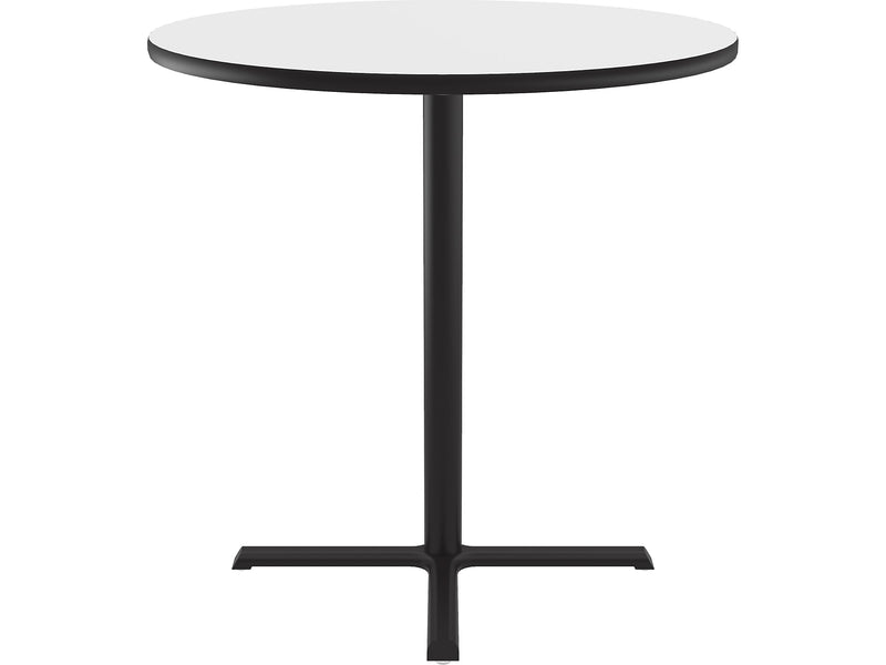 Correll 48" Round Dry-Erase Markerboard Cafe Table, Frosty White/Black (BXB48DER-80)
