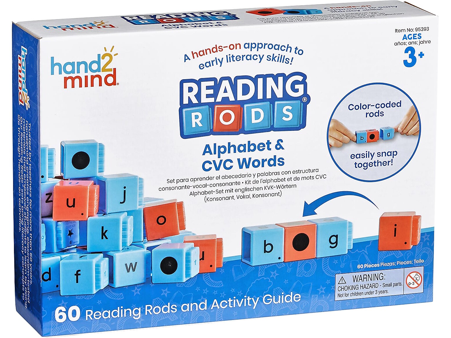 hand2mind Reading Rods Alphabet & CVC Words (95393)