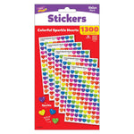 Trend Enterprises Colorful Sparkle Hearts Value Pack, Multicolored, 1300/Pack, 2/Packs/Bundle (T-46936-2)