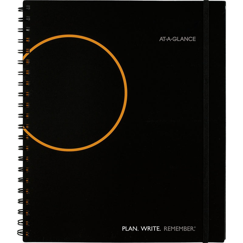 AT-A-GLANCE Plan. Write. Remember. 8.5" x 11" Daily Planner, Poly Cover, Black/Orange (70-6209-05-26)