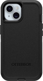 OtterBox Defender Case for Apple iPhone 13/14/15, Shock Absorbing, Rugged Protection, Black (77-92557)