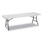 Alera Rectangular Plastic Folding Table, 96" W x 30" D x 29.25" H, Gray