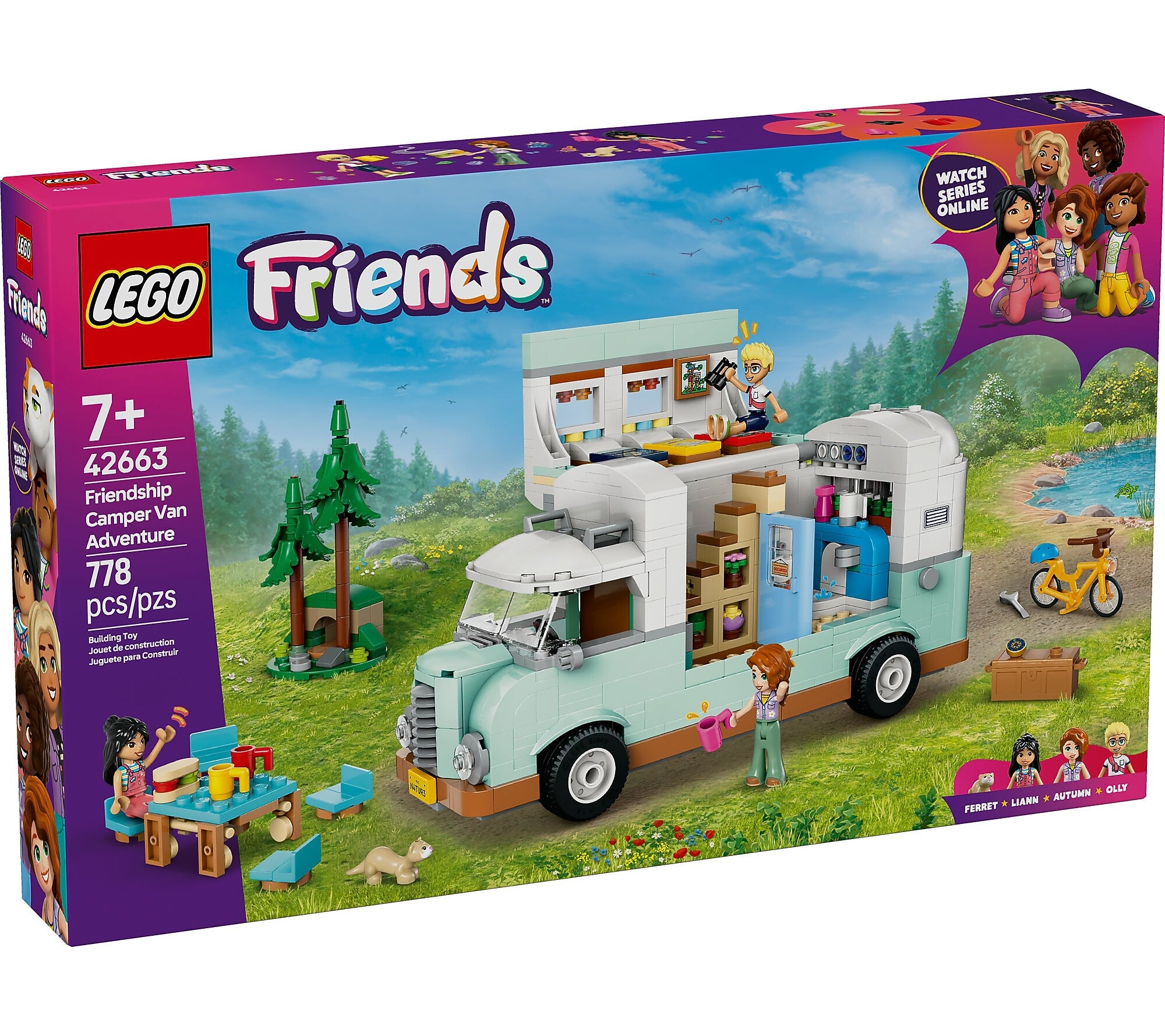 LEGO Friends Friendship Camper Van Adventure, 778 Pieces (42663)