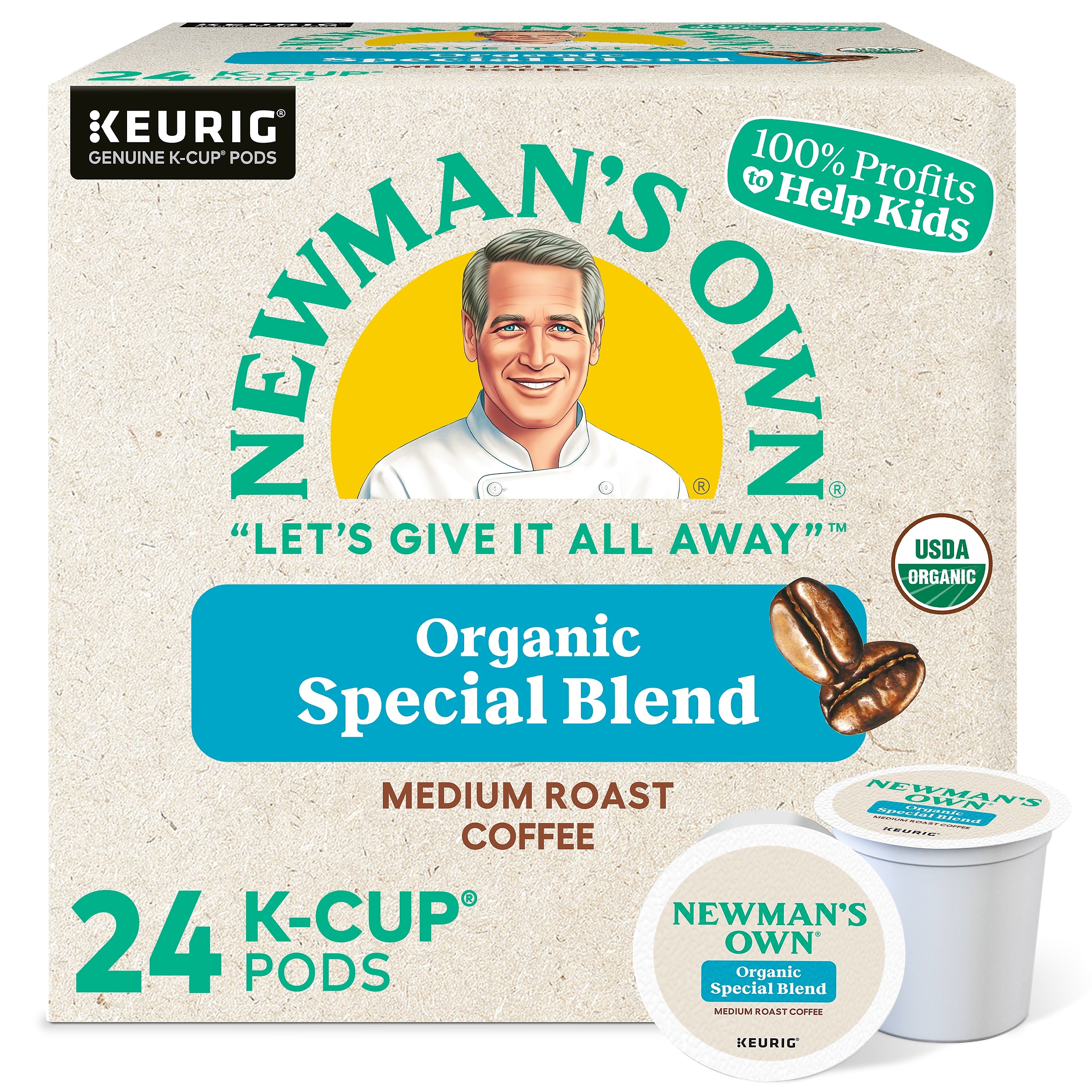 Newman's Own Organic Special Blend Coffee Keurig® K-Cup® Pods, Medium Roast, 24/Box (5000373975)