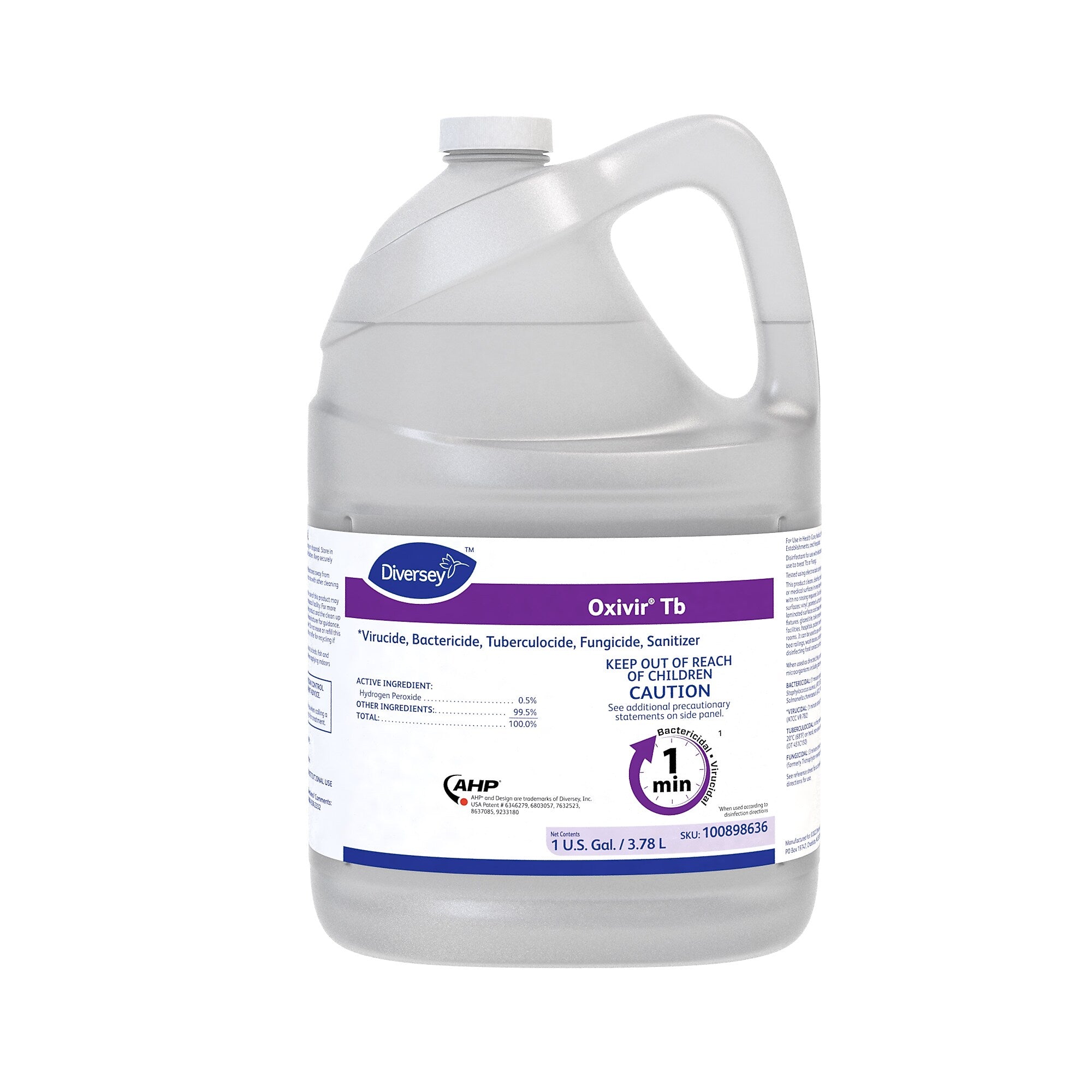 Oxivir Tb General Disinfectant Cleaner, Hydrogen Peroxide, 128 oz., 4/Carton (100898636)