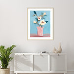 Amanti Art Magnolia Blooms by Kate Aurelia Holloway Wood Framed Wall Art Print, 33" x 41" (A42678253832)