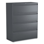 Alera 4-Drawer Lateral File Cabinet, Letter/Legal Size, Lockable, 52.5"H x 42"W x 18.63"D, Charcoal (ALEHLF4254CC)