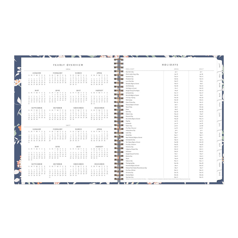 Sustainability Planning Calendar BSS Effie Textured Folded Artcard 8.5x11 RY26 Wkly/Mthly Safety Wirebound -
